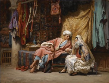 チュニスのスークにて フレデリック・アーサー・ブリッジマン アラブ人 Oil Paintings